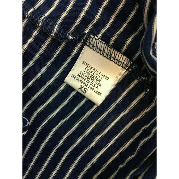 Emma & Sam Anthropologie New W Tag Blue White Striped V Neck Tank Top Cami Xs - Picture 6 of 7